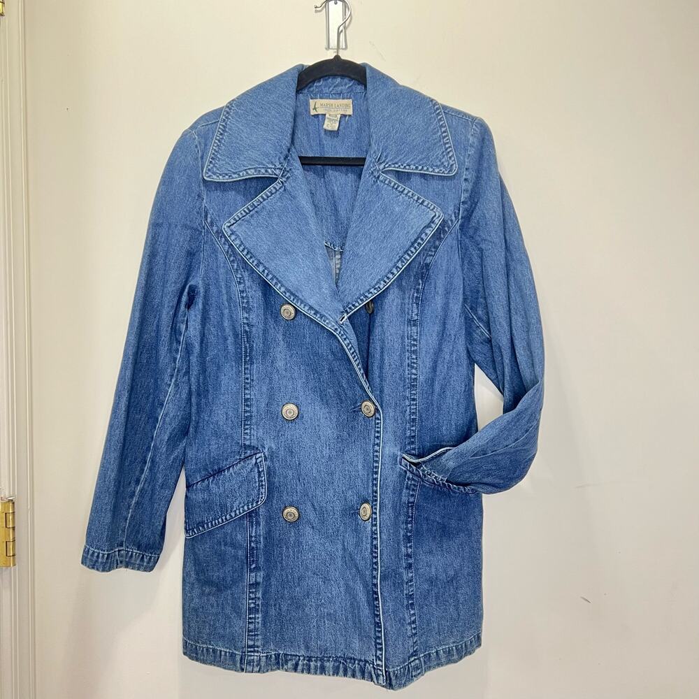 (SALE 5/$25) Marsh Landing Denim Trench Coat